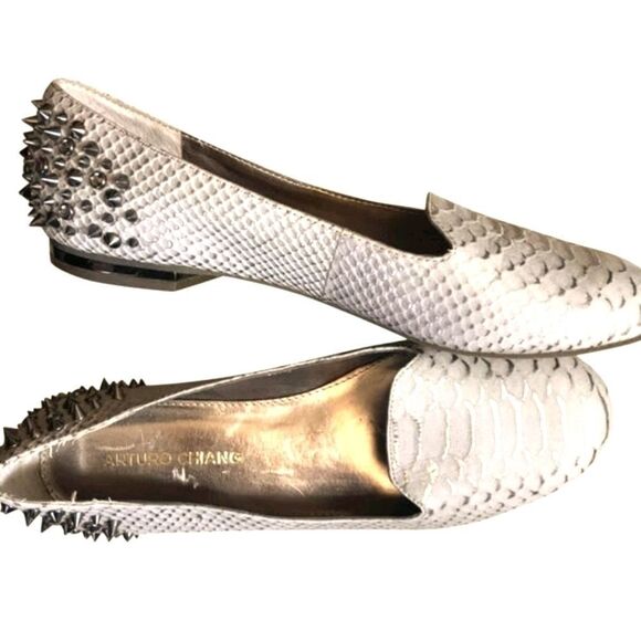Arturo Chiang Studded Taupe Flat sz 8.5 - Picture 4 of 12